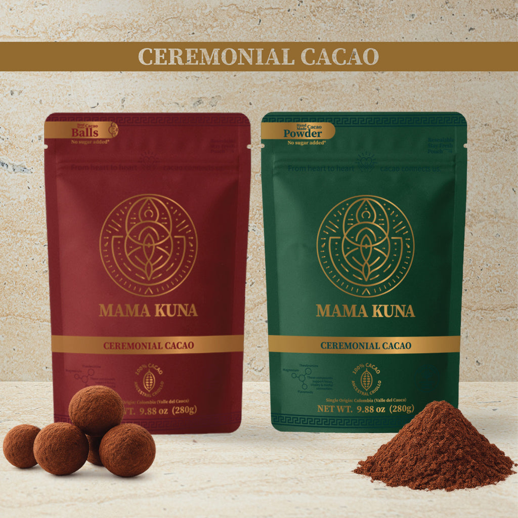 MAMA KUNA Ceremonial Cacao Balls | Traditionally Harvested Single Origin Colombian Cacao  – 280g (9.88 oz)